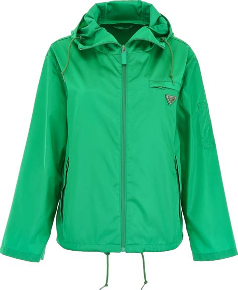 prada light green wind jacket hoodie|farfetch prada jacket.